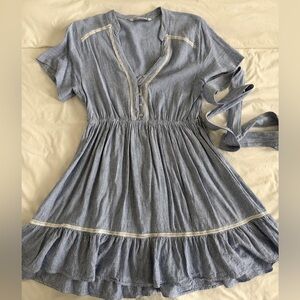 Zara Blue and White Striped dress